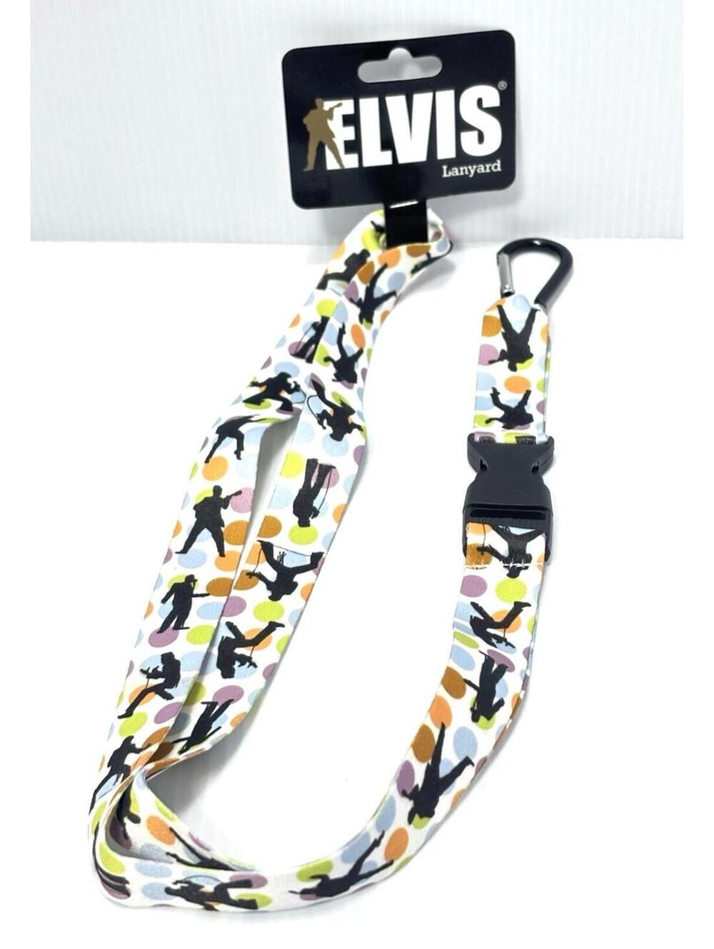 Elvis Presley Lanyard Key Chain Holder Detachable Buckle ID Badge Charm NWT